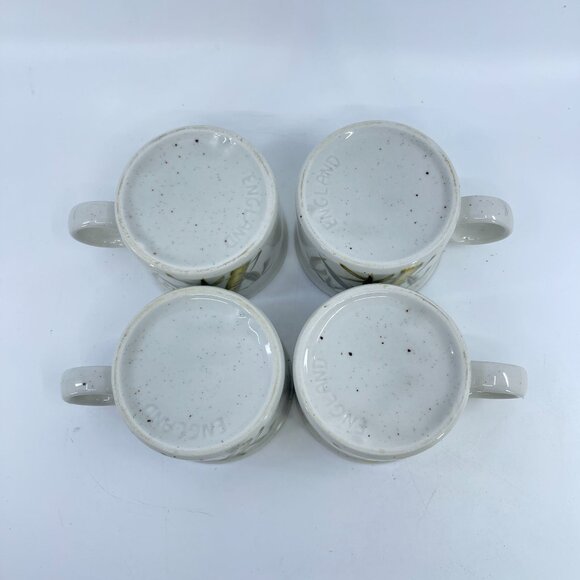 vintage stonehenge midwinter rangoon cup and saucer set of 4 1980's - Picture 7 of 7